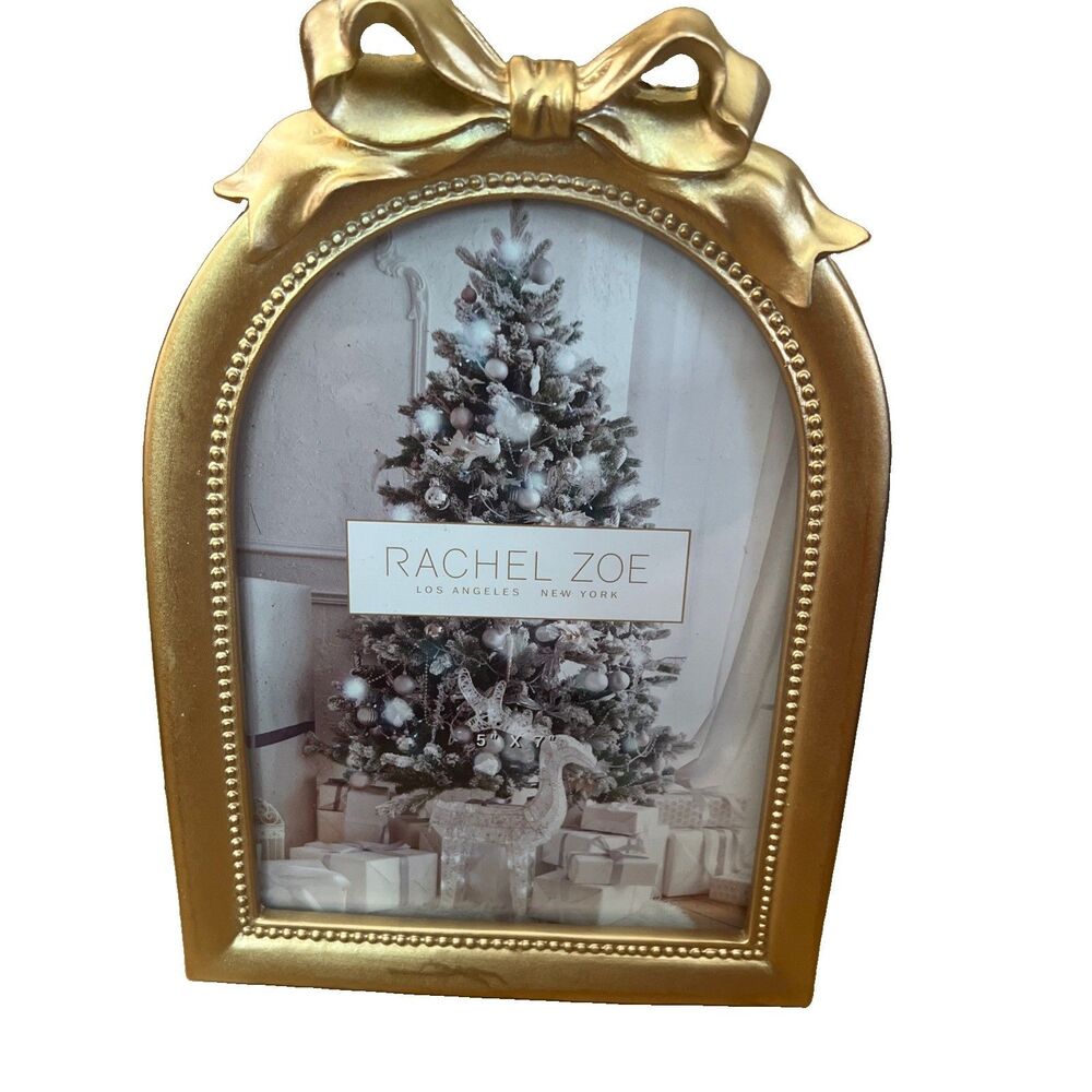 New Rachel Zoe Antique Gold Picture Frame 5x7 Ornate Baroque Arched